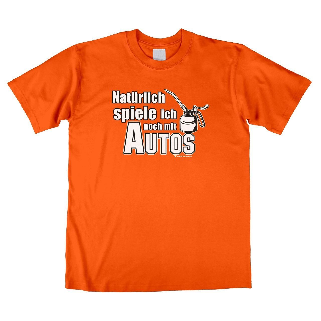 Spiele mit Autos Unisex T-Shirt orange Large
