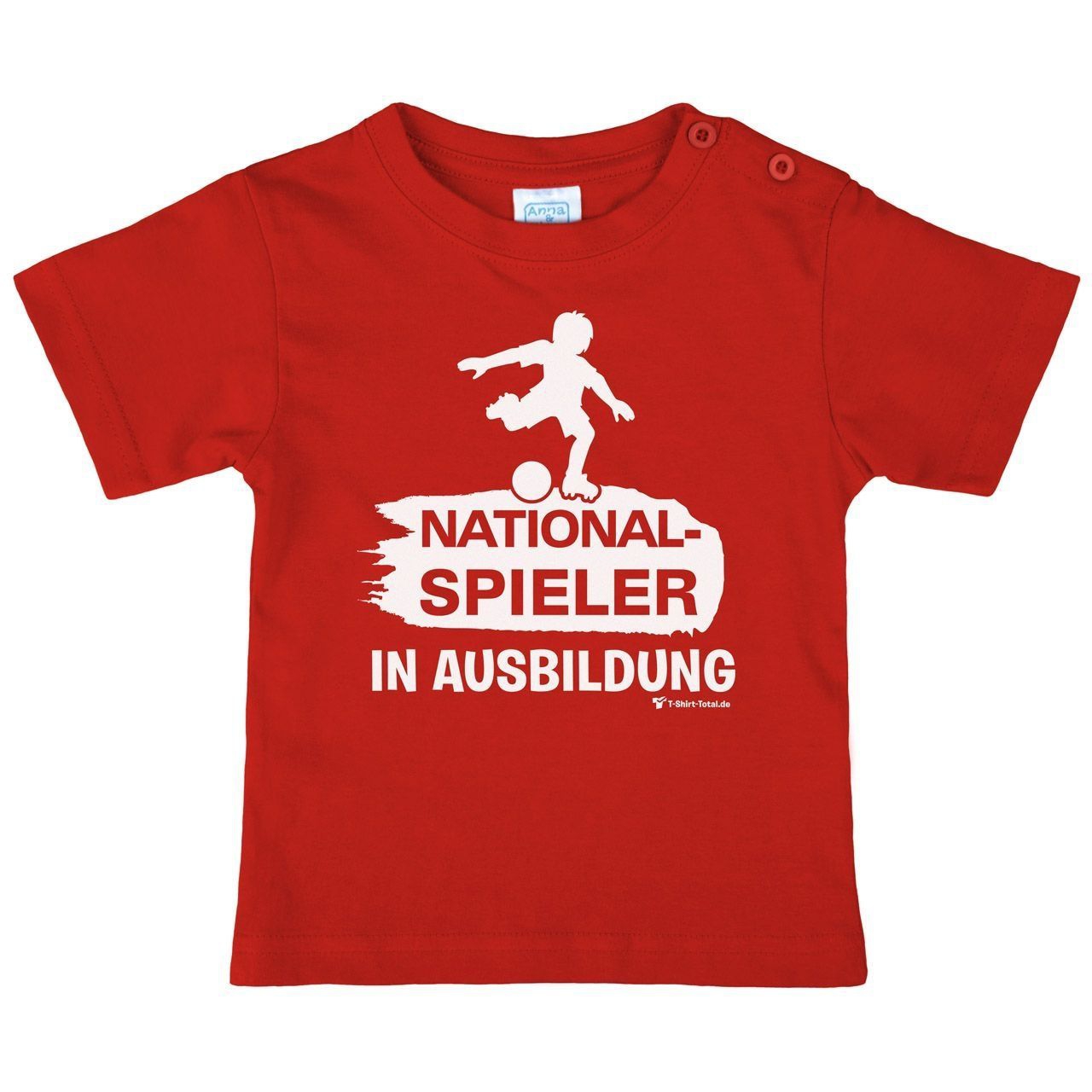 Nationalspieler in Ausbildung Kinder T-Shirt rot 134 / 140