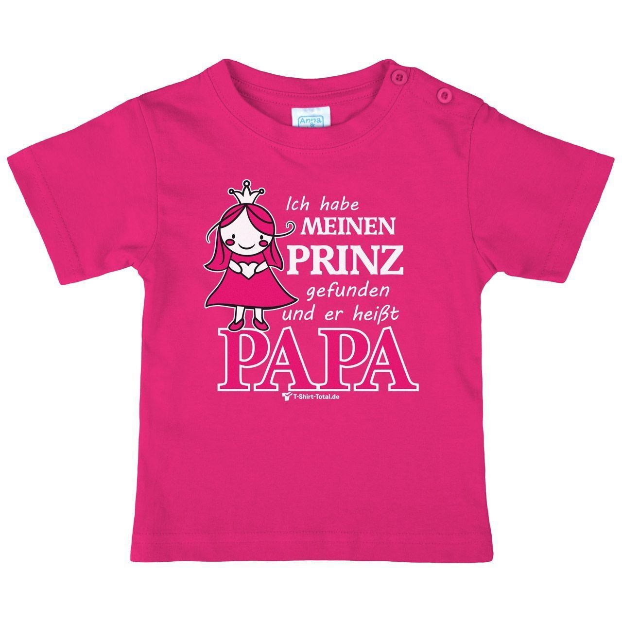 Prinz gefunden Kinder T-Shirt pink 104