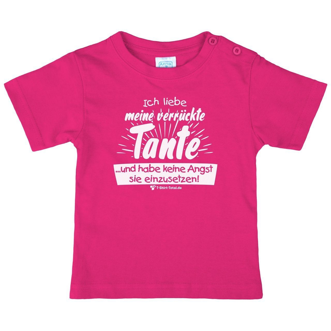 Verrückte Tante Kinder T-Shirt pink 146 / 152