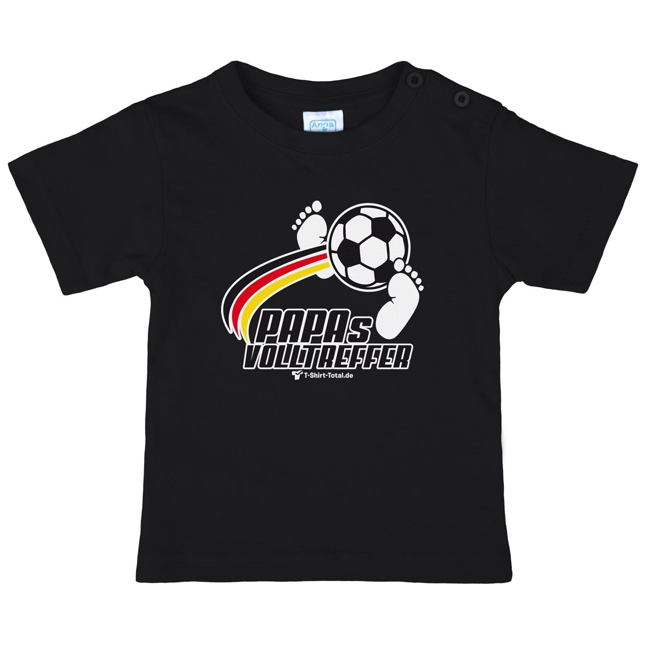 Papas Volltreffer Kinder T-Shirt schwarz 56 / 62