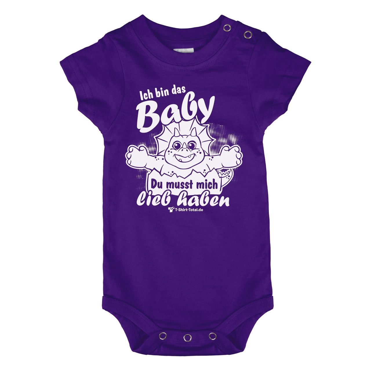 Bin das Baby Baby Body Kurzarm lila 68 / 74