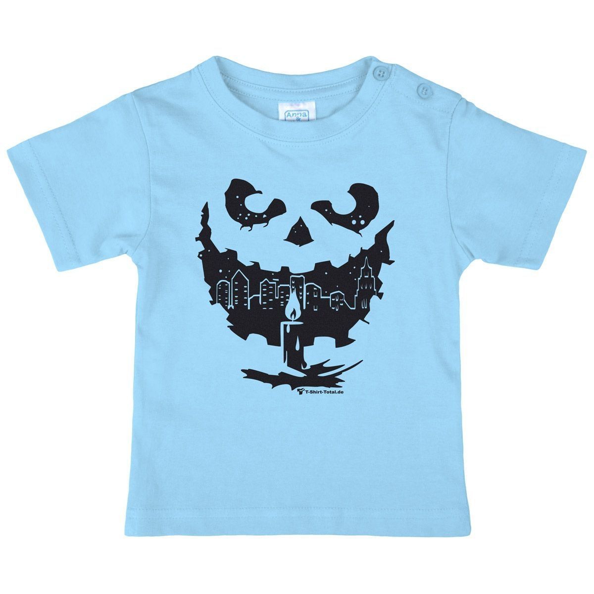 Kürbislaterne Kinder T-Shirt hellblau 104
