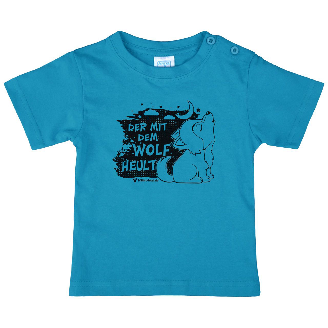 Der mit dem Wolf Kinder T-Shirt türkis 80 / 86