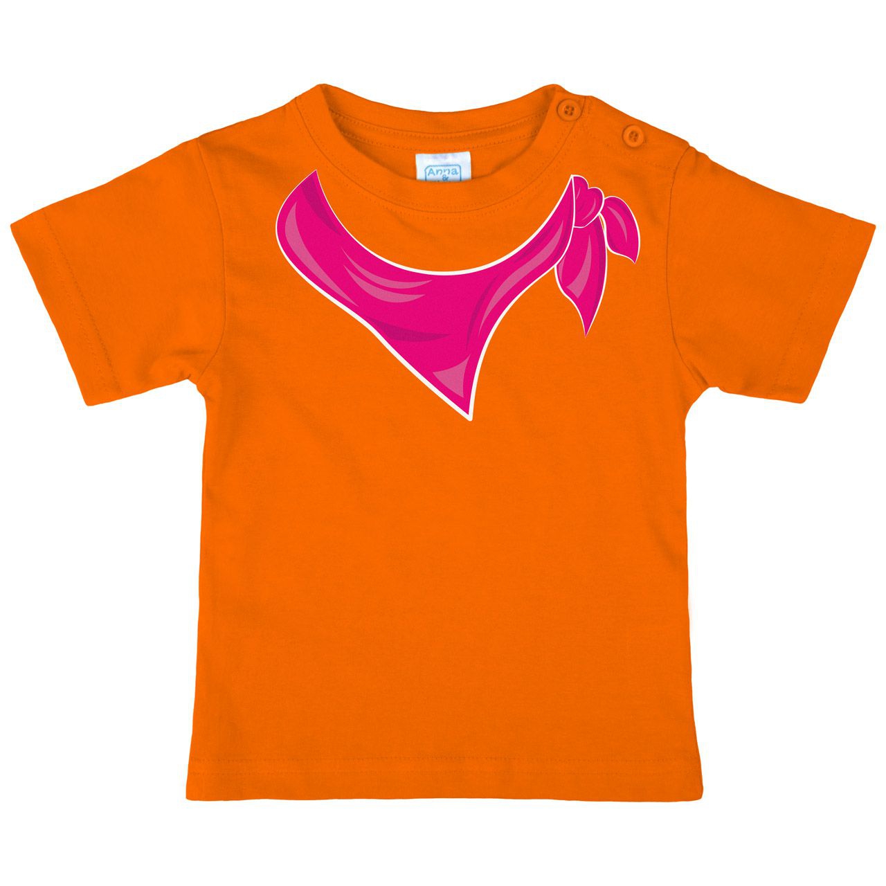 Halstuch pink Mädchen Kinder T-Shirt orange 68 / 74