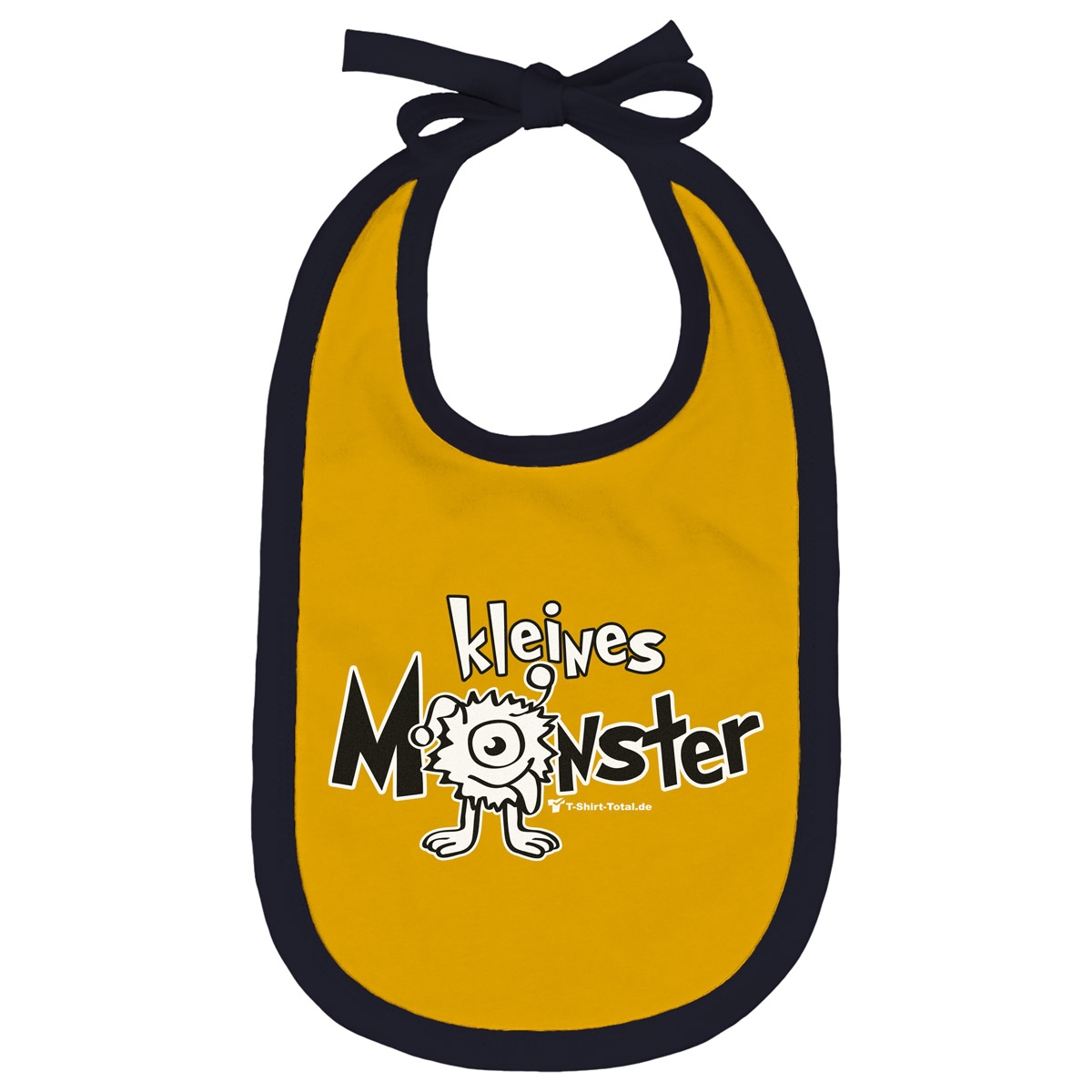 Kleines Monster Lätzchen gelb / navy