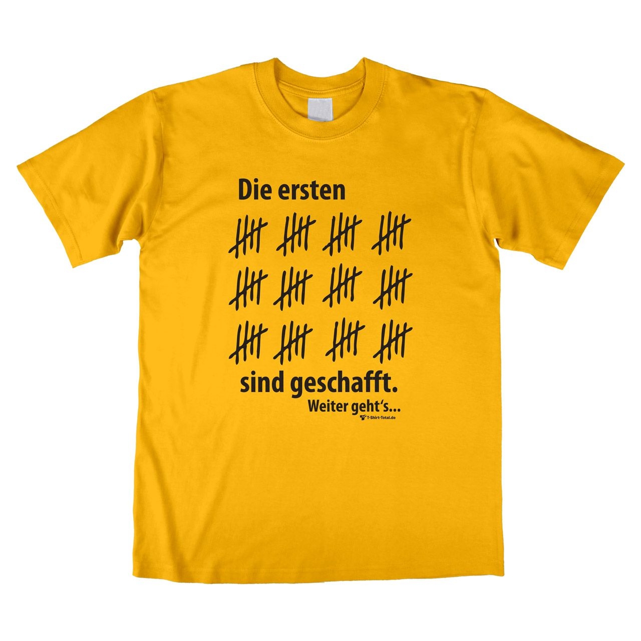 Ersten 60 geschafft Unisex T-Shirt gelb 2-Extra Large