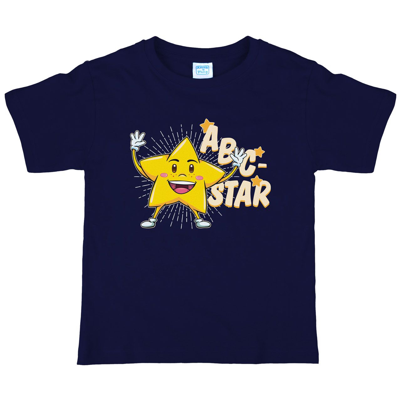 ABC Star Kinder T-Shirt navy 122 / 128