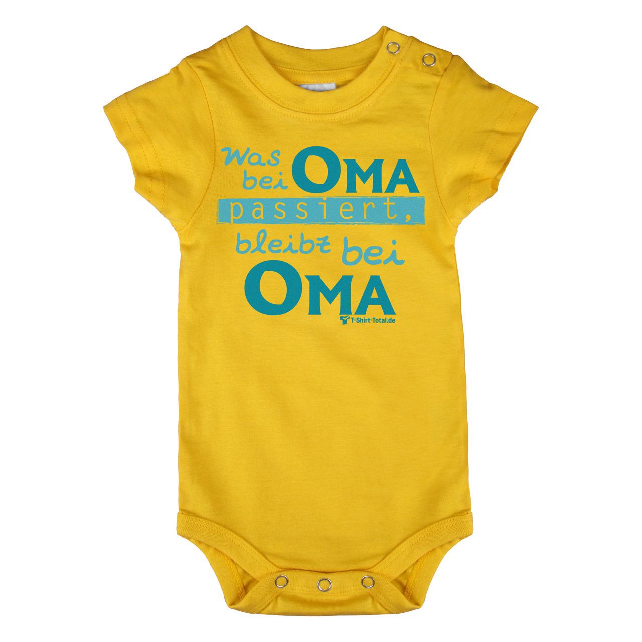 Was bei Oma passiert Baby Body Kurzarm gelb 68 / 74