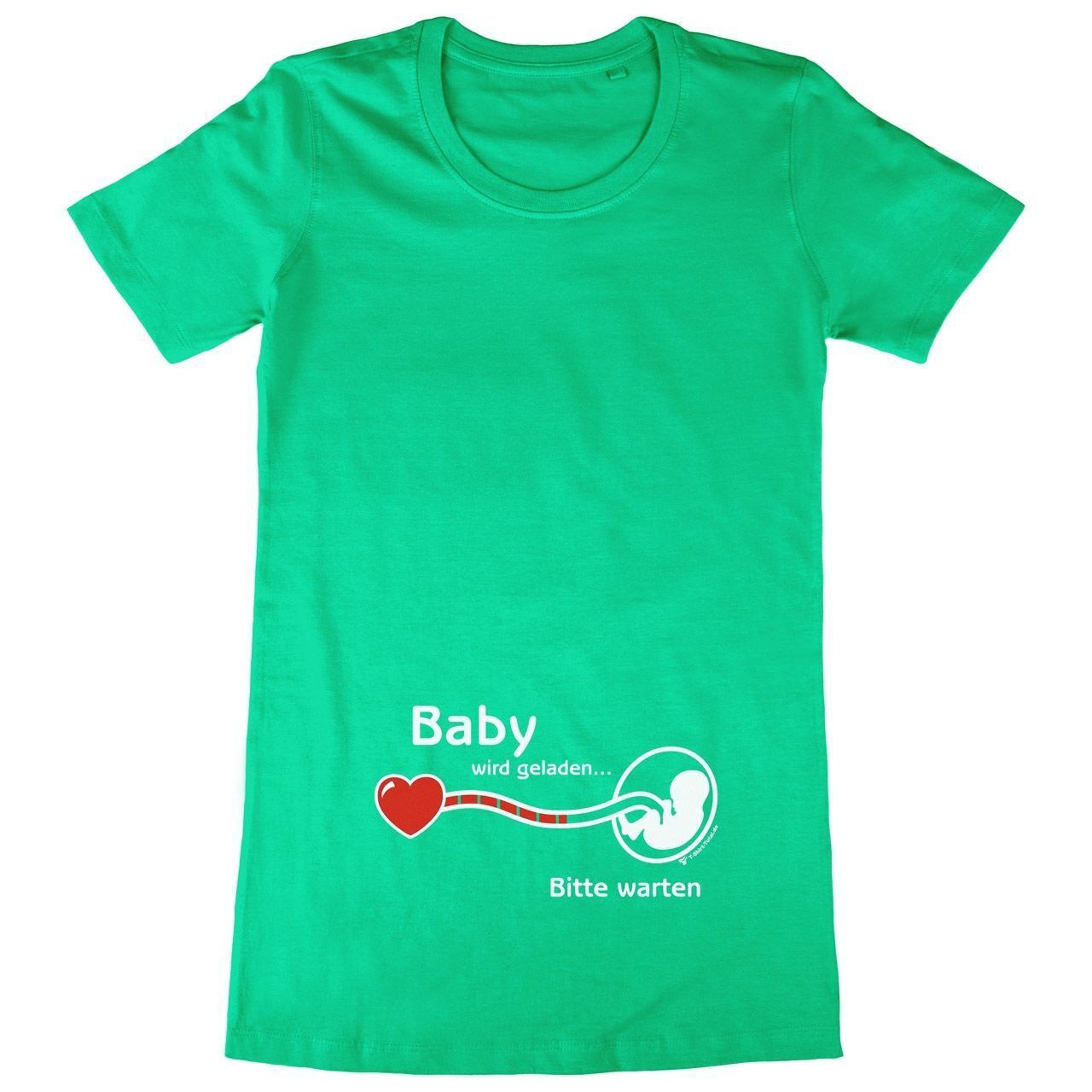 Baby geladen Woman Long Shirt grün Large