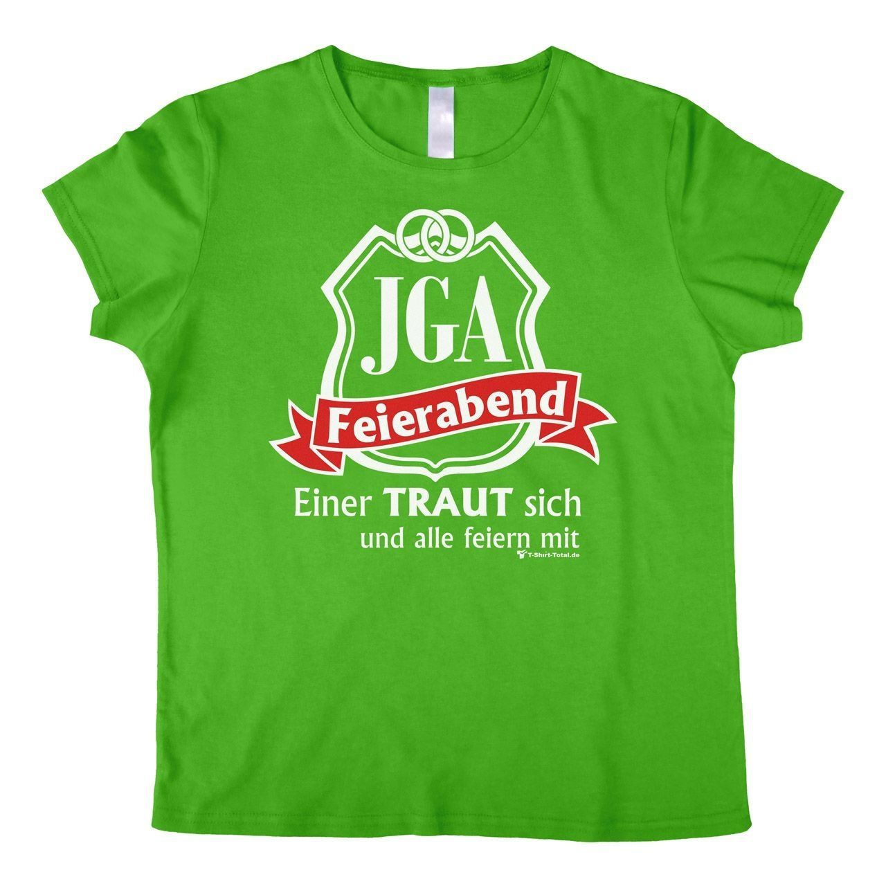 JGA Feierabend Woman T-Shirt grün Small