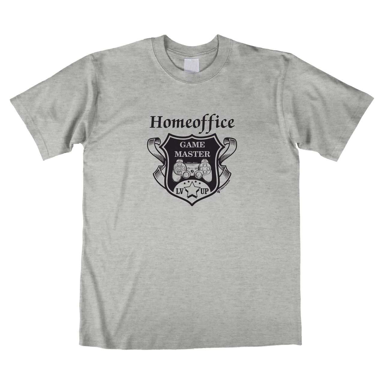 Homeoffice Unisex T-Shirt grau meliert Large