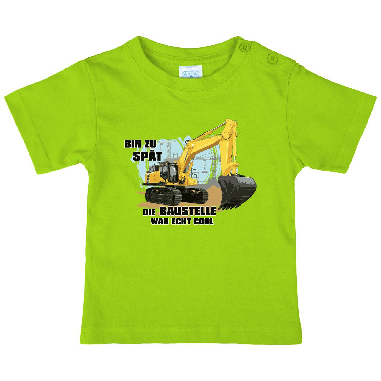 Bagger bin zu spät Kinder T-Shirt hellgrün 104