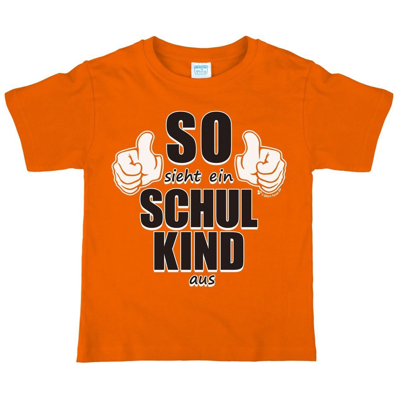 So sieht ein Schulkind aus Kinder T-Shirt orange 122 / 128