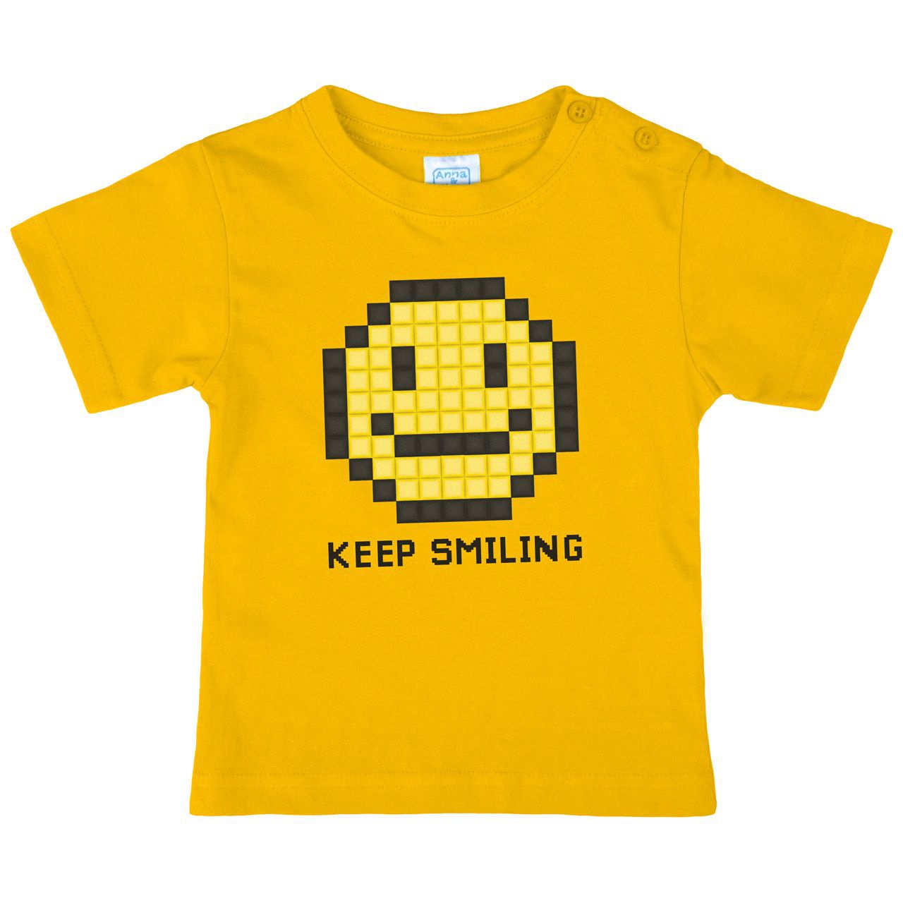 Keep smiling Kinder T-Shirt gelb 56 / 62