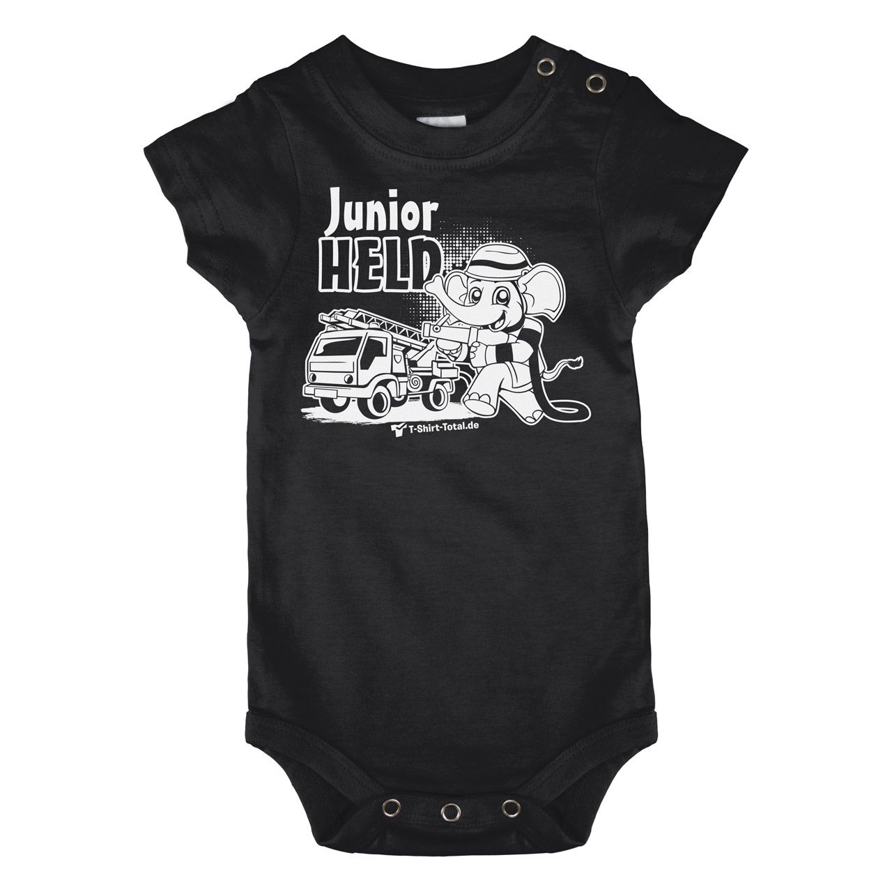 Junior Held Feuerwehr Baby Body Kurzarm schwarz 68 / 74