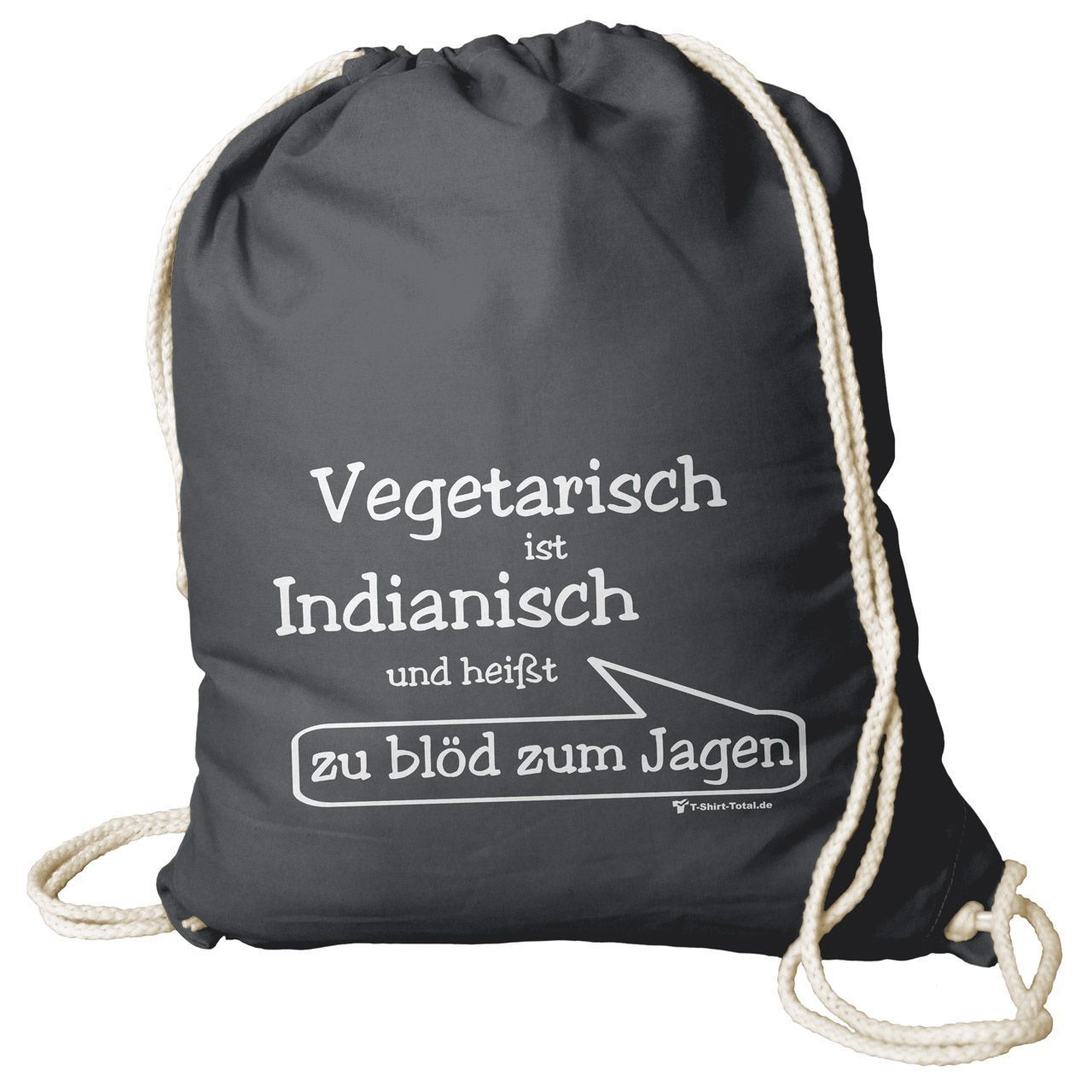 Vegetarisch Rucksack Beutel grau