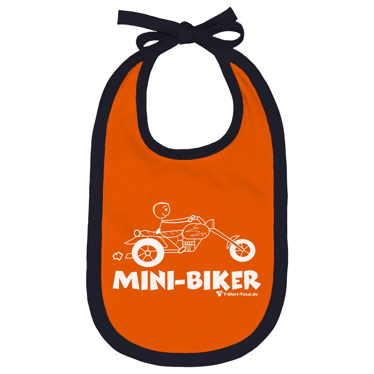 Mini Biker Lätzchen orange / navy