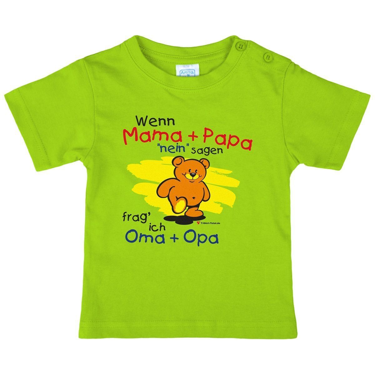 Wenn Mama und Papa nein sagen Kinder T-Shirt hellgrün 104