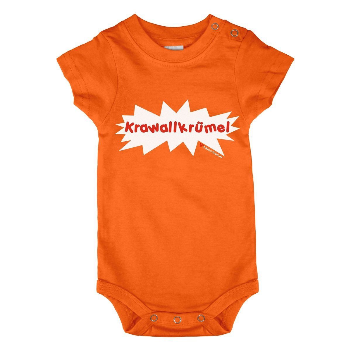 Krawallkrümel Baby Body Kurzarm orange 68 / 74
