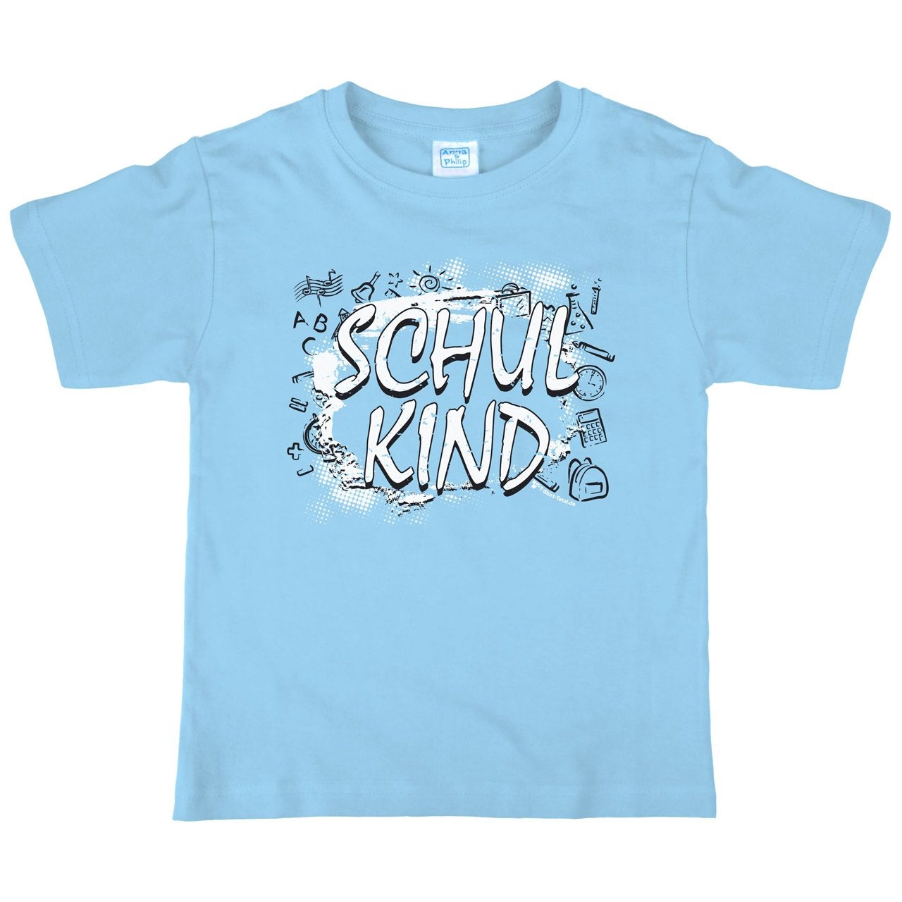 Schulkind Collage Kinder T-Shirt hellblau 134 / 140