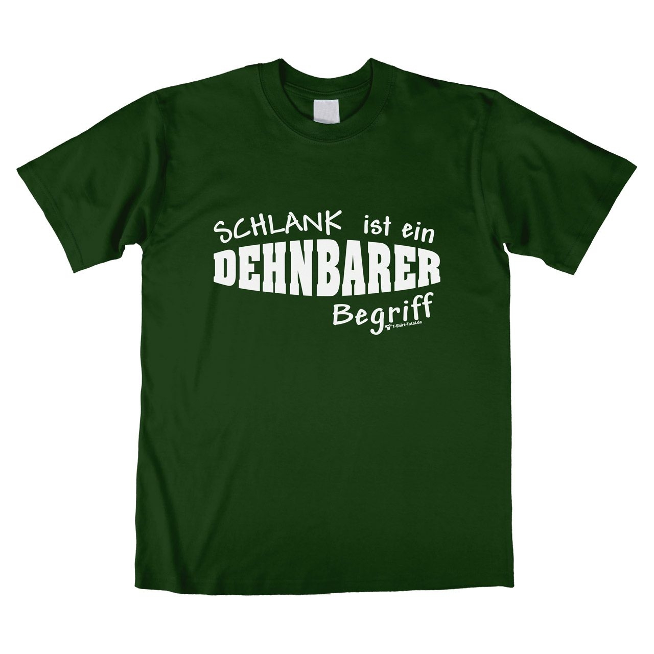Dehnbar Unisex T-Shirt dunkelgrün Extra Large