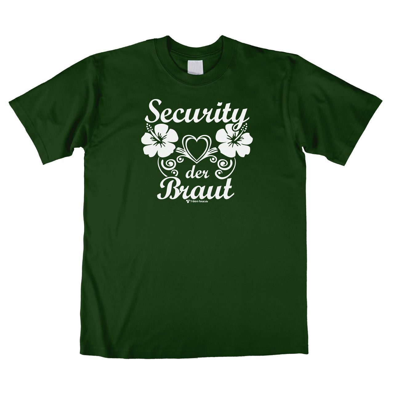Security der Braut Unisex T-Shirt dunkelgrün Medium