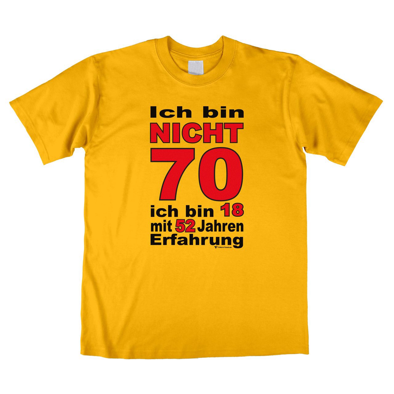 Bin nicht 70 Unisex T-Shirt gelb Large