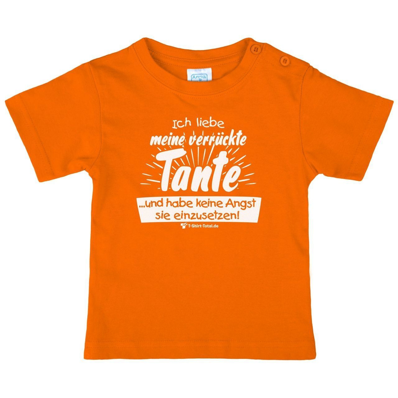 Verrückte Tante Kinder T-Shirt orange 146 / 152