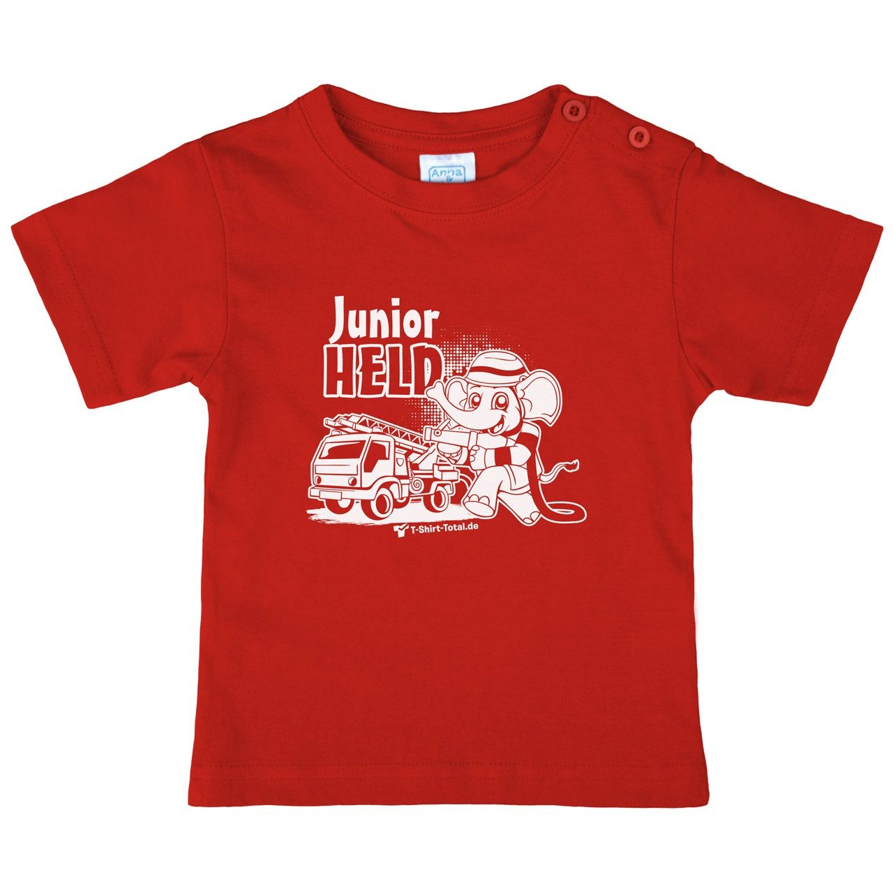 Junior Held Feuerwehr Kinder T-Shirt rot 68 / 74