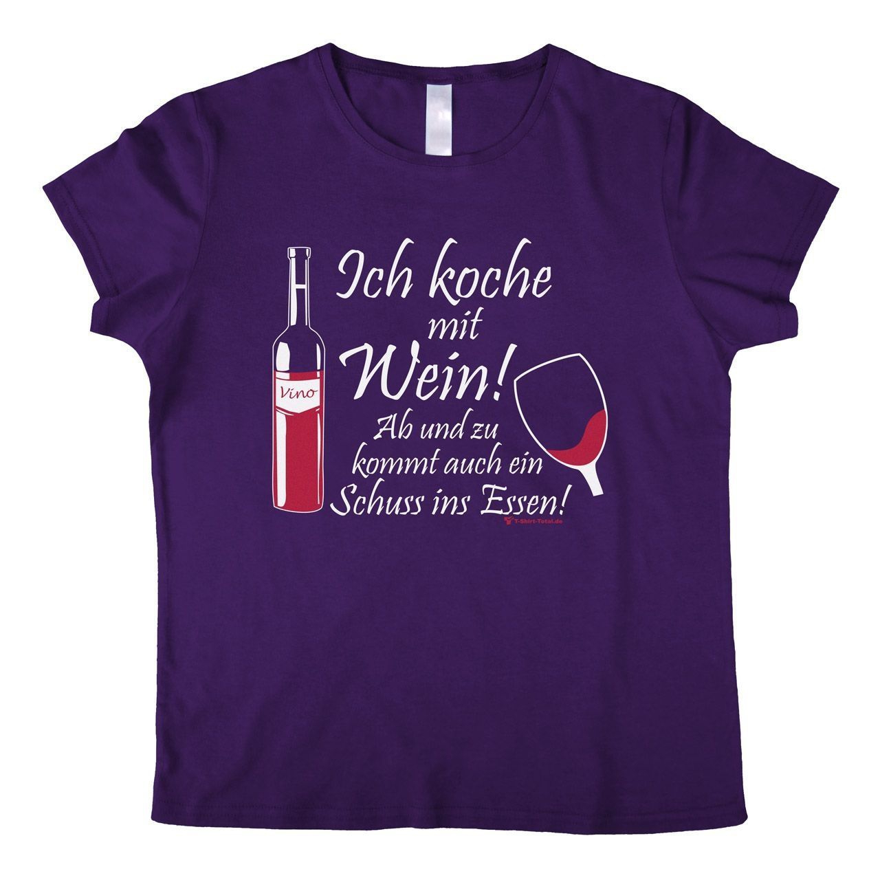 Koche mit Wein Woman T-Shirt lila Large