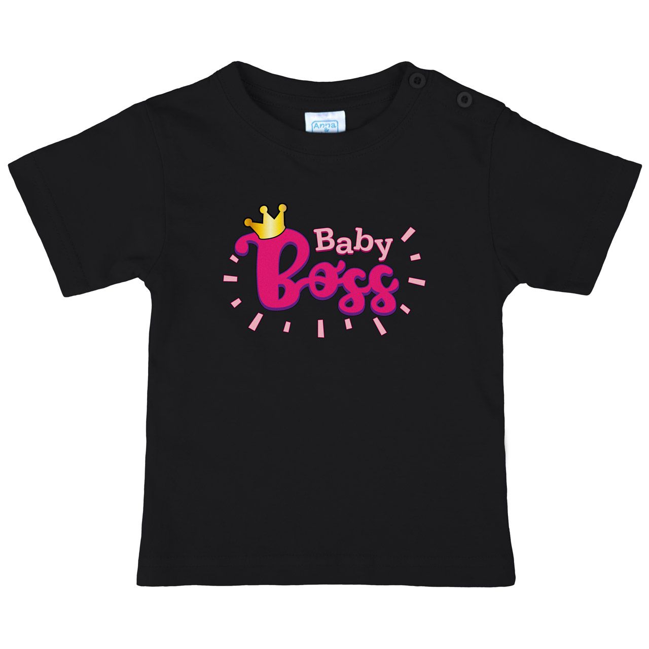 Baby Boss Pink Kinder T-Shirt schwarz 56 / 62