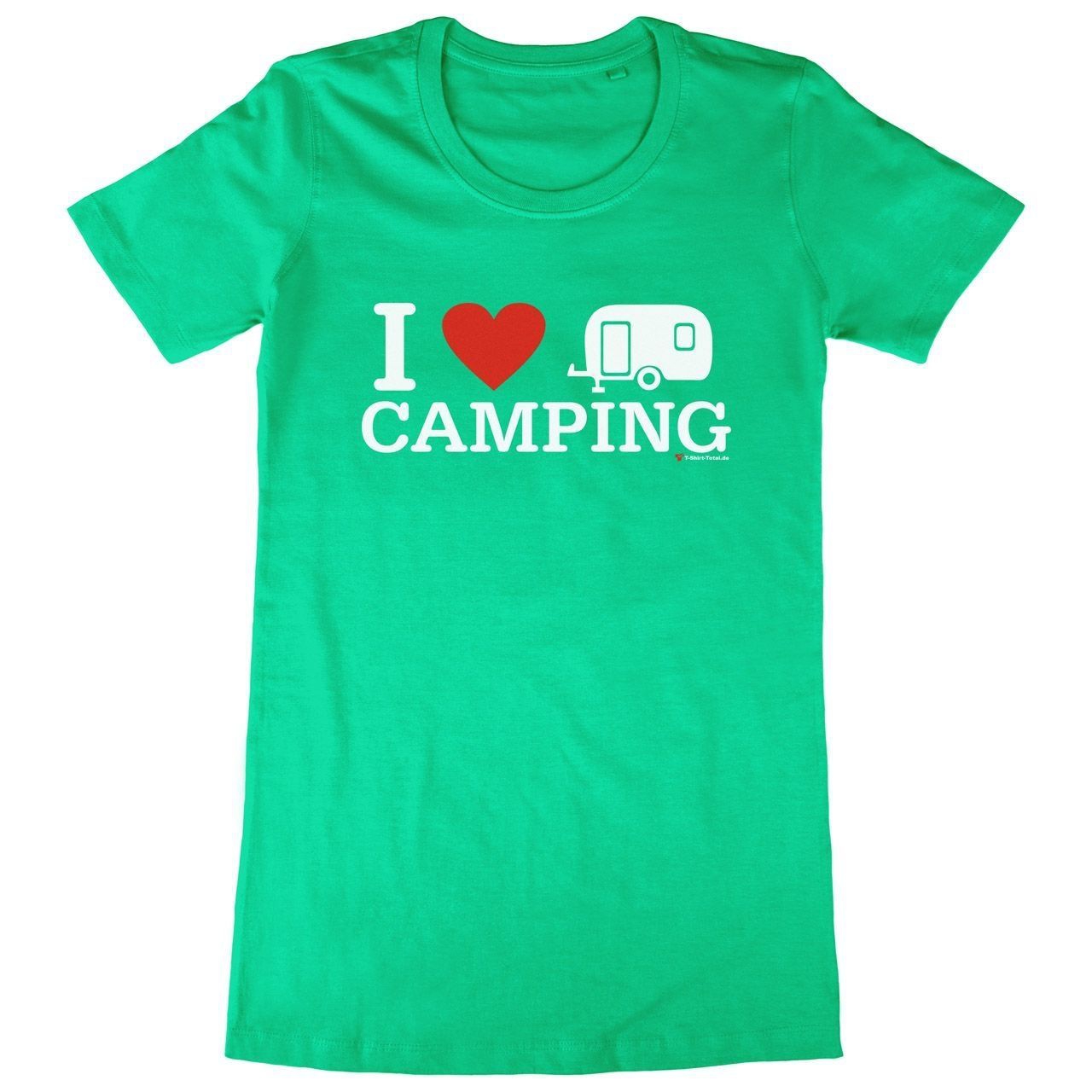 I love Camping Woman Long Shirt grün Large