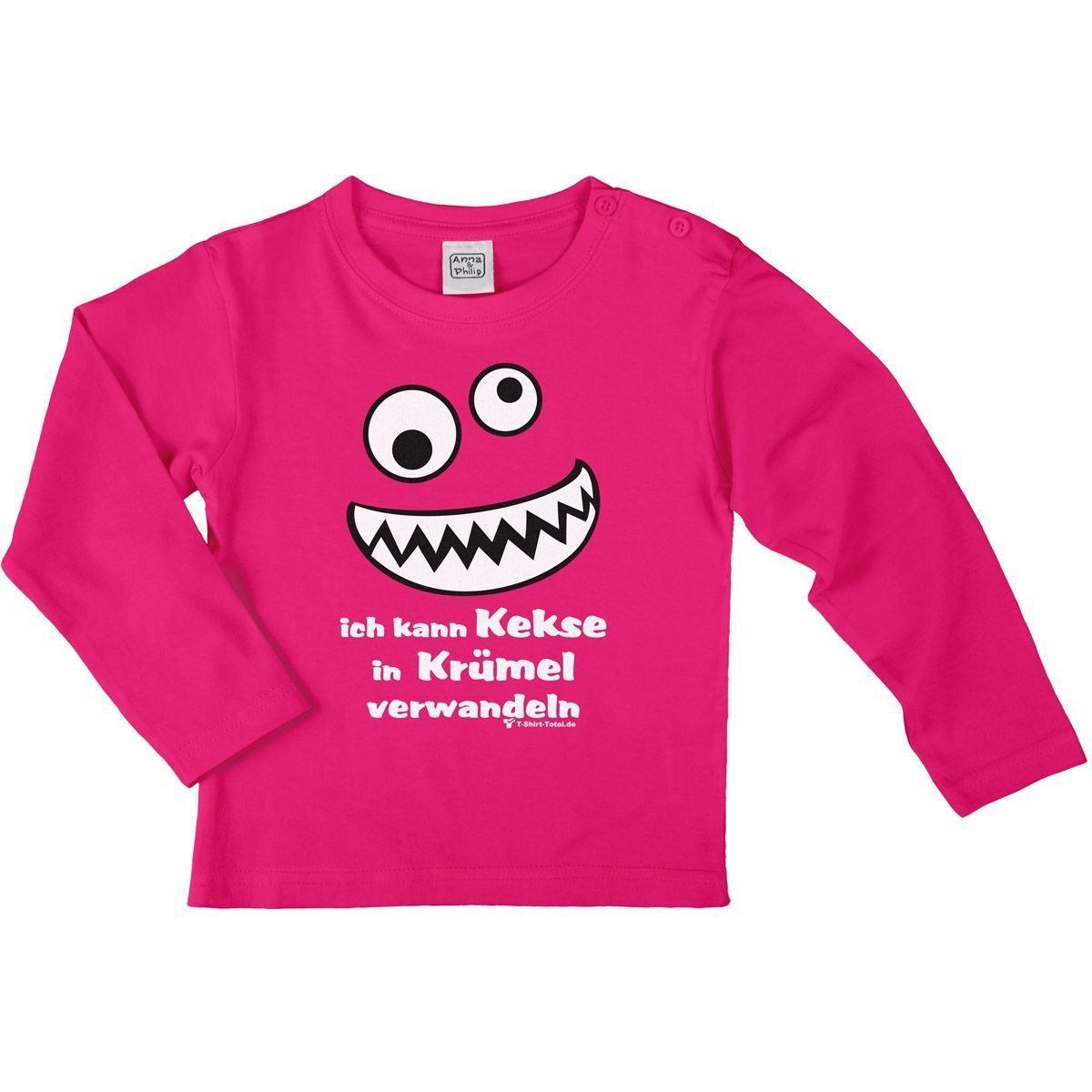 Kekse Krümel Kinder Langarm Shirt pink 80 / 86