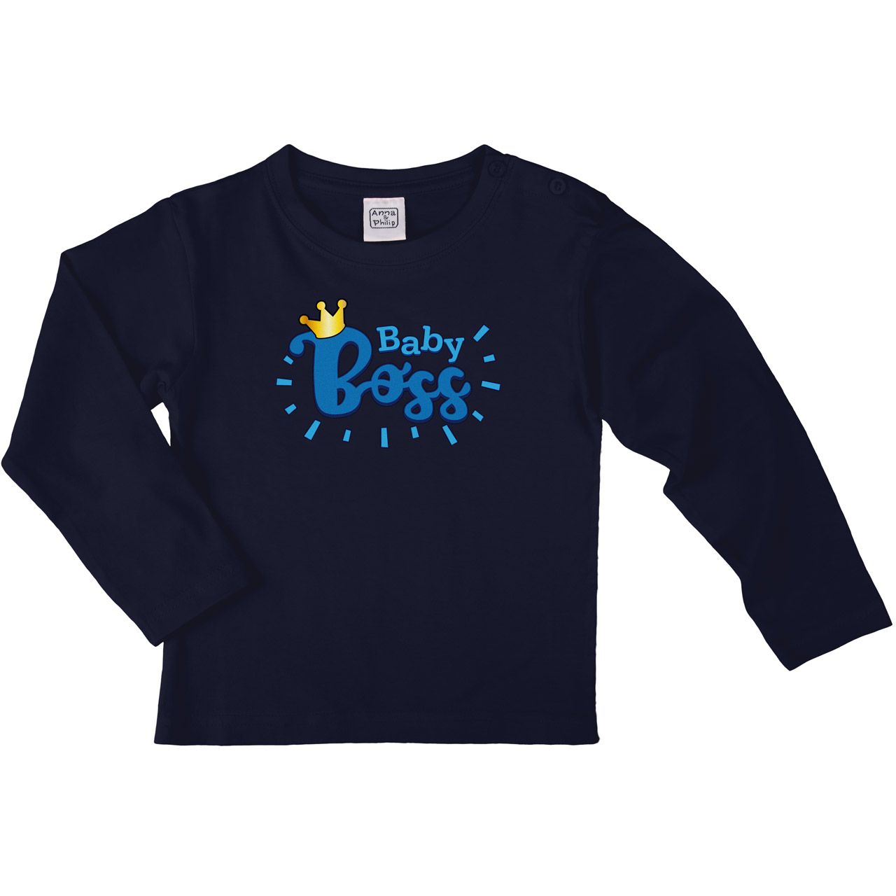 Baby Boss Blau Kinder Langarm Shirt navy 68 / 74
