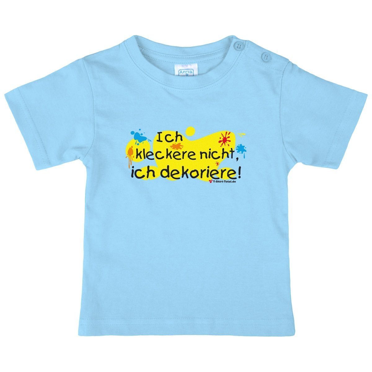 Kleckere nicht Kinder T-Shirt hellblau 80 / 86