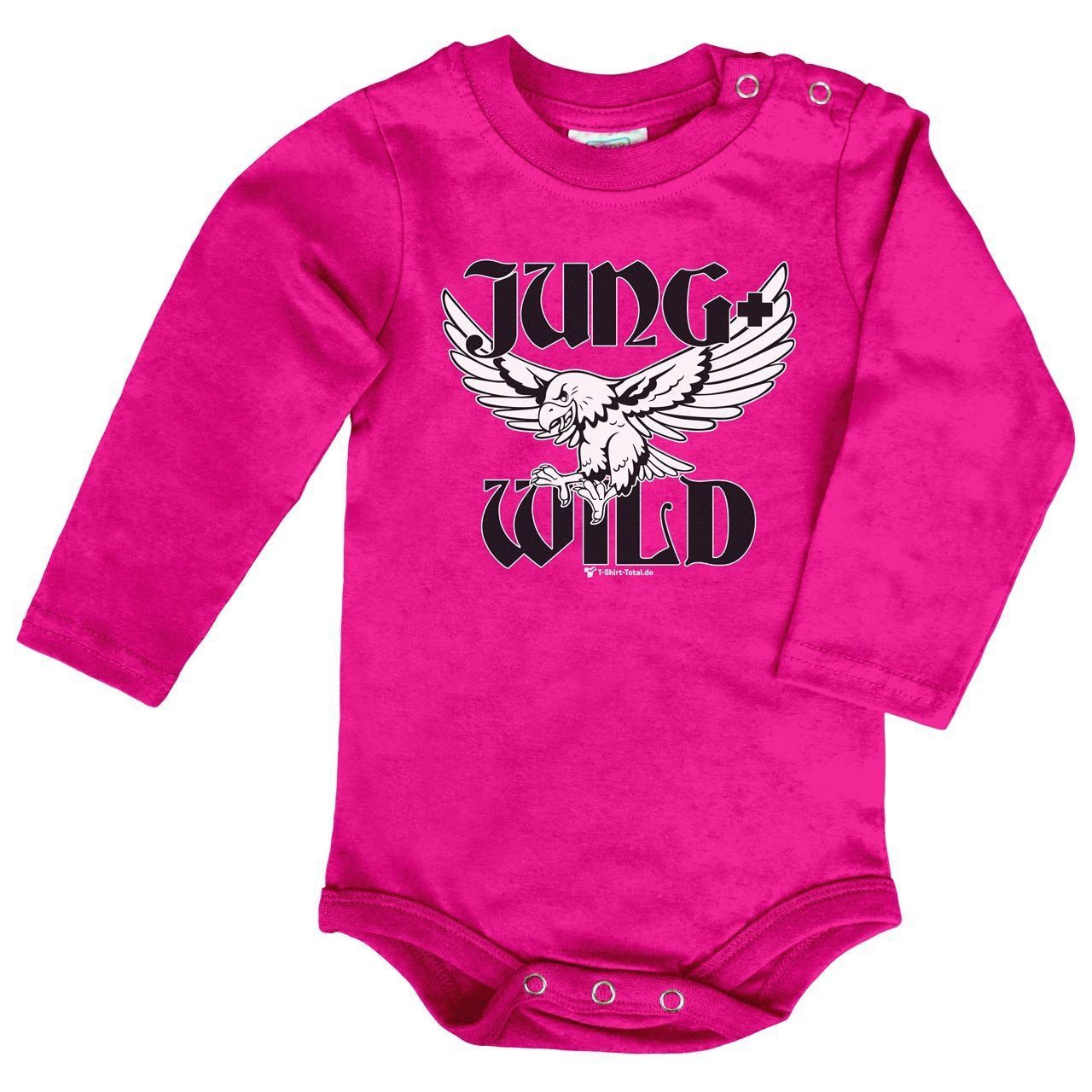 Jung und Wild Baby Body Langarm pink 56 / 62