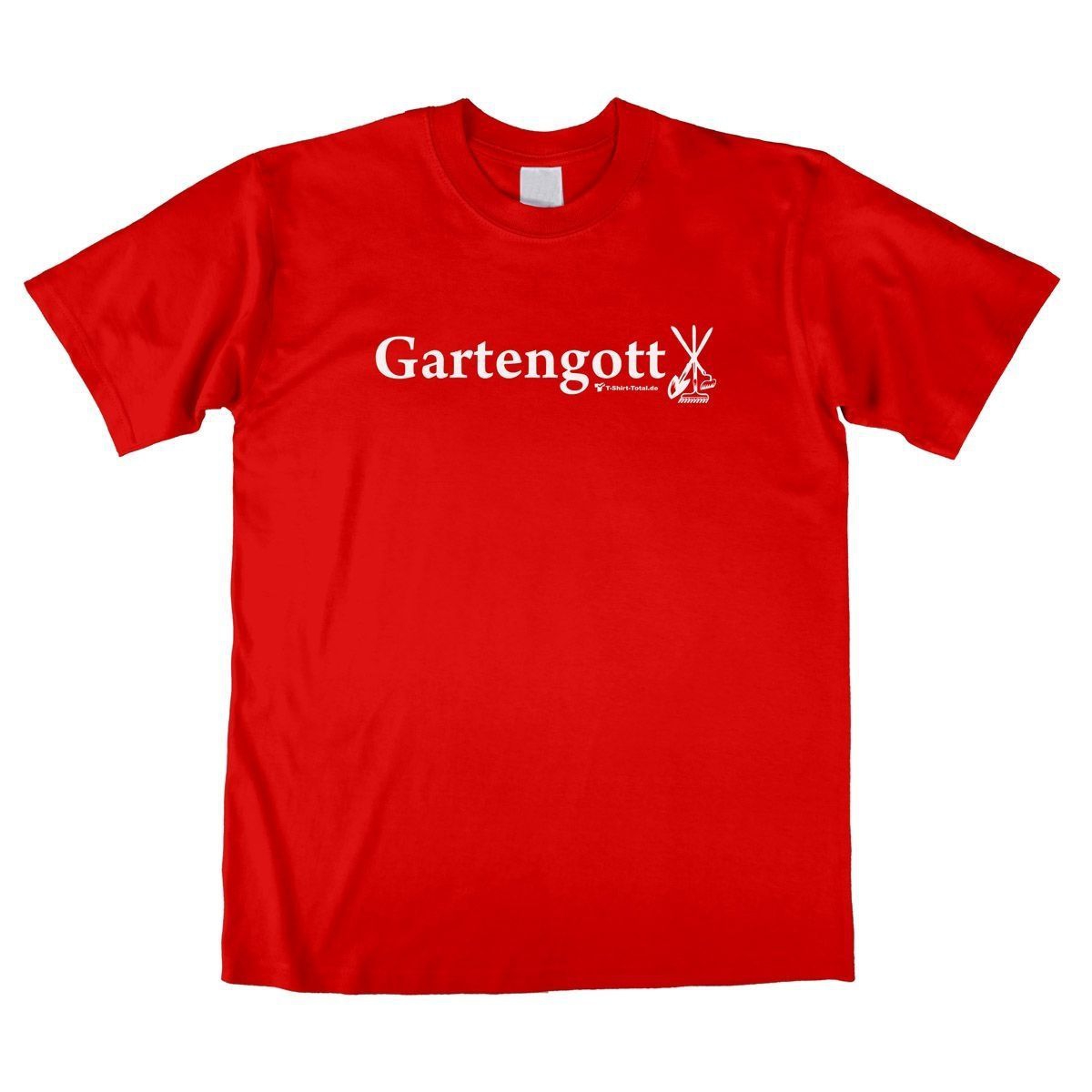 Gartengott Unisex T-Shirt rot Extra Large