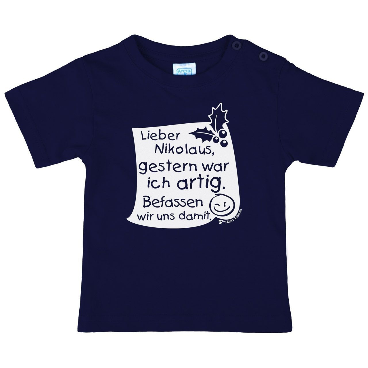 Lieber Nikolaus Kinder T-Shirt navy 98