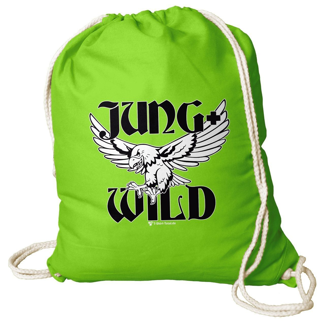 Jung und Wild Rucksack Beutel hellgrün