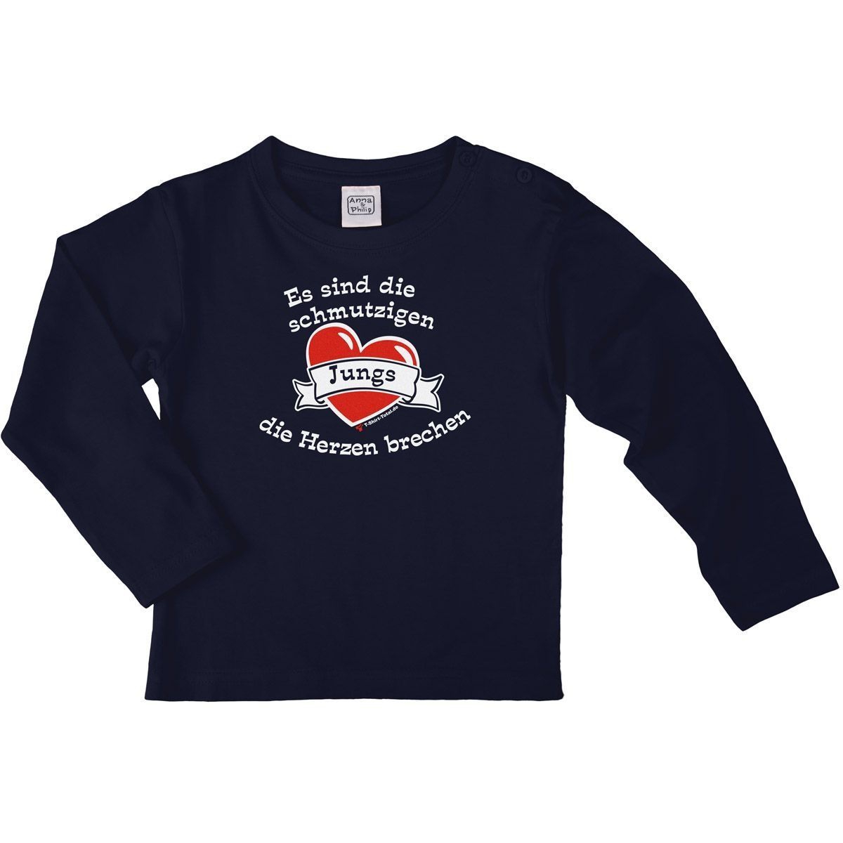 Schmutzige Jungs Kinder Langarm Shirt navy 122 / 128