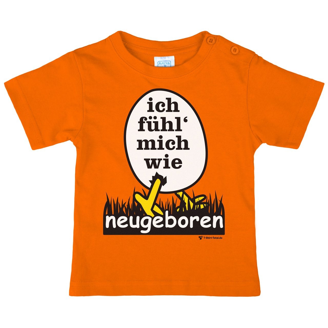 Neugeboren Kinder T-Shirt orange 56 / 62