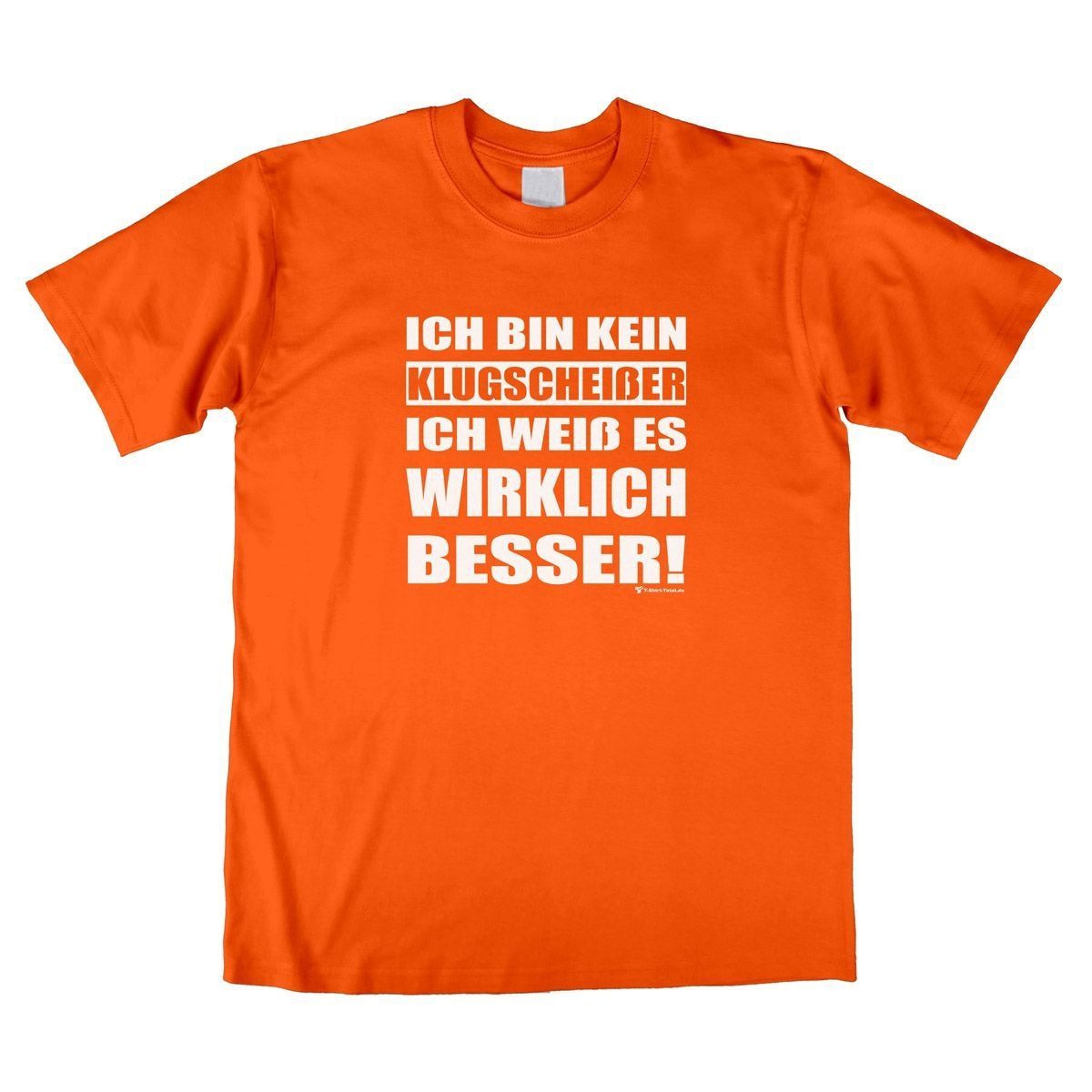 Klugscheißer Unisex T-Shirt orange Large