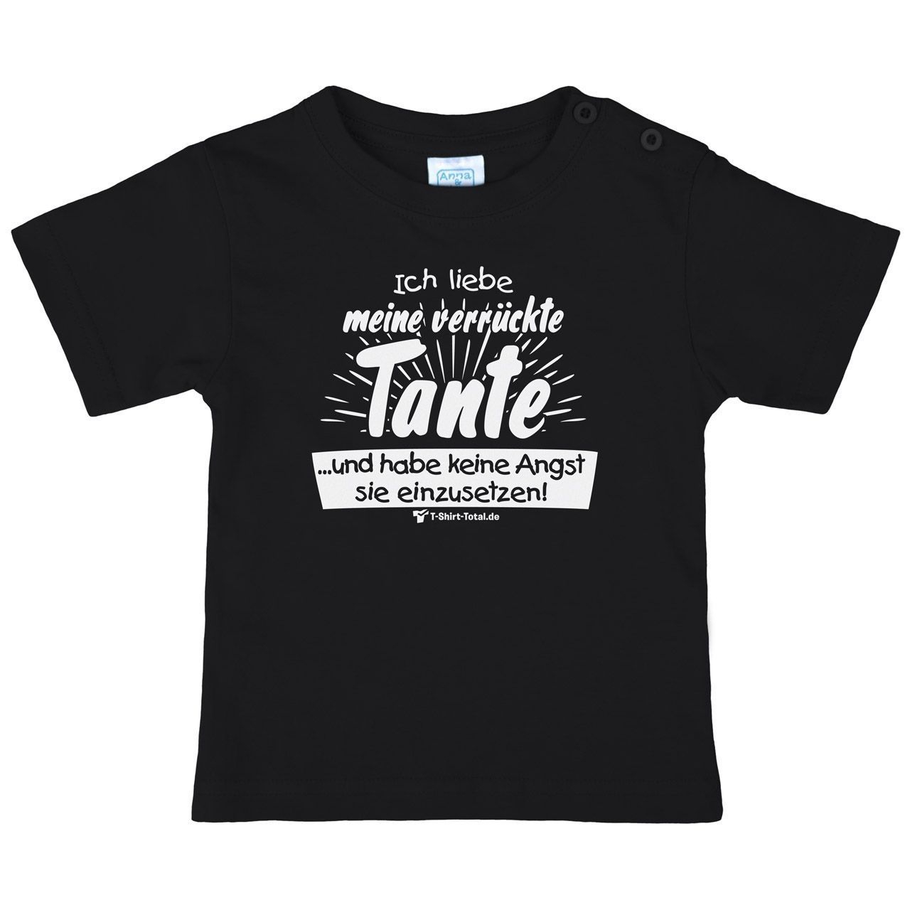 Verrückte Tante Kinder T-Shirt schwarz 146 / 152