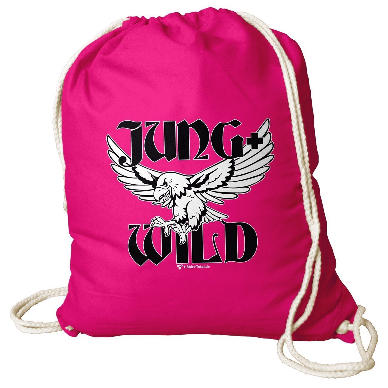Jung und Wild Rucksack Beutel pink
