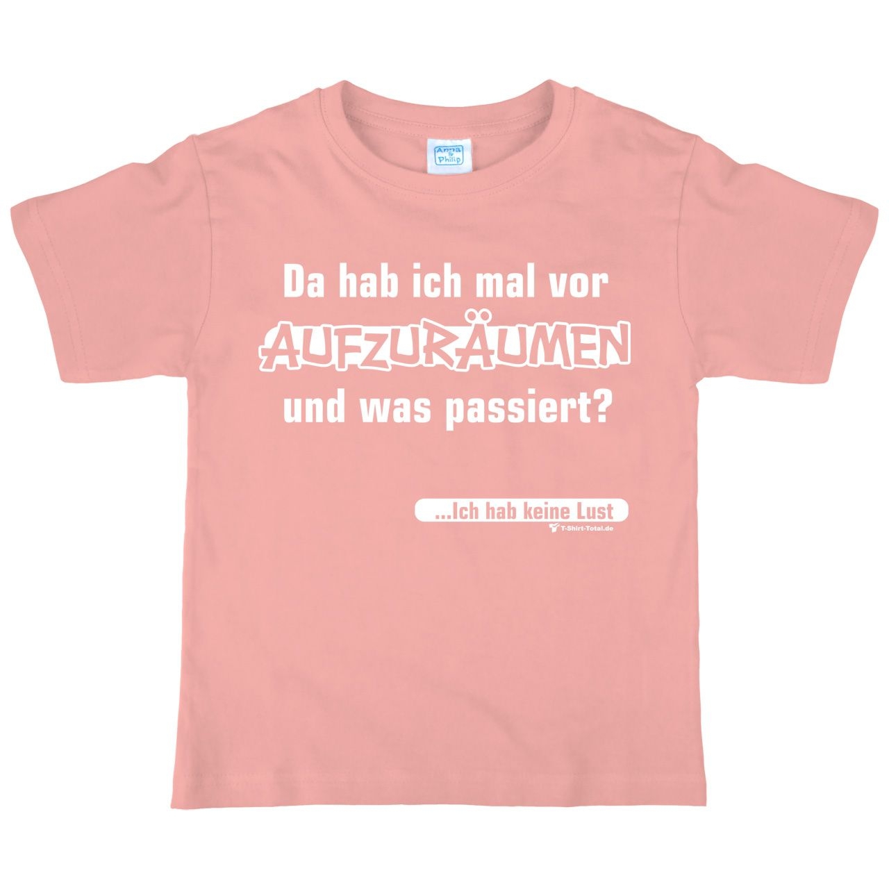 Aufzuräumen Kinder T-Shirt rosa 134 / 140
