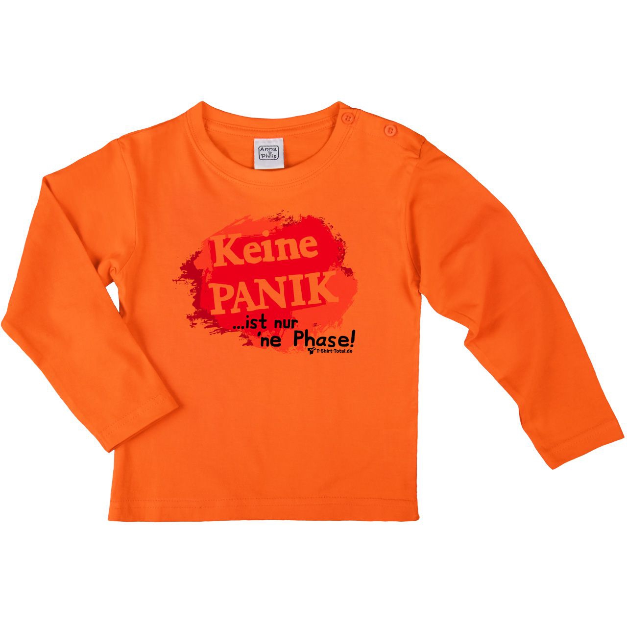 Keine Panik Kinder Langarmshirt orange 104