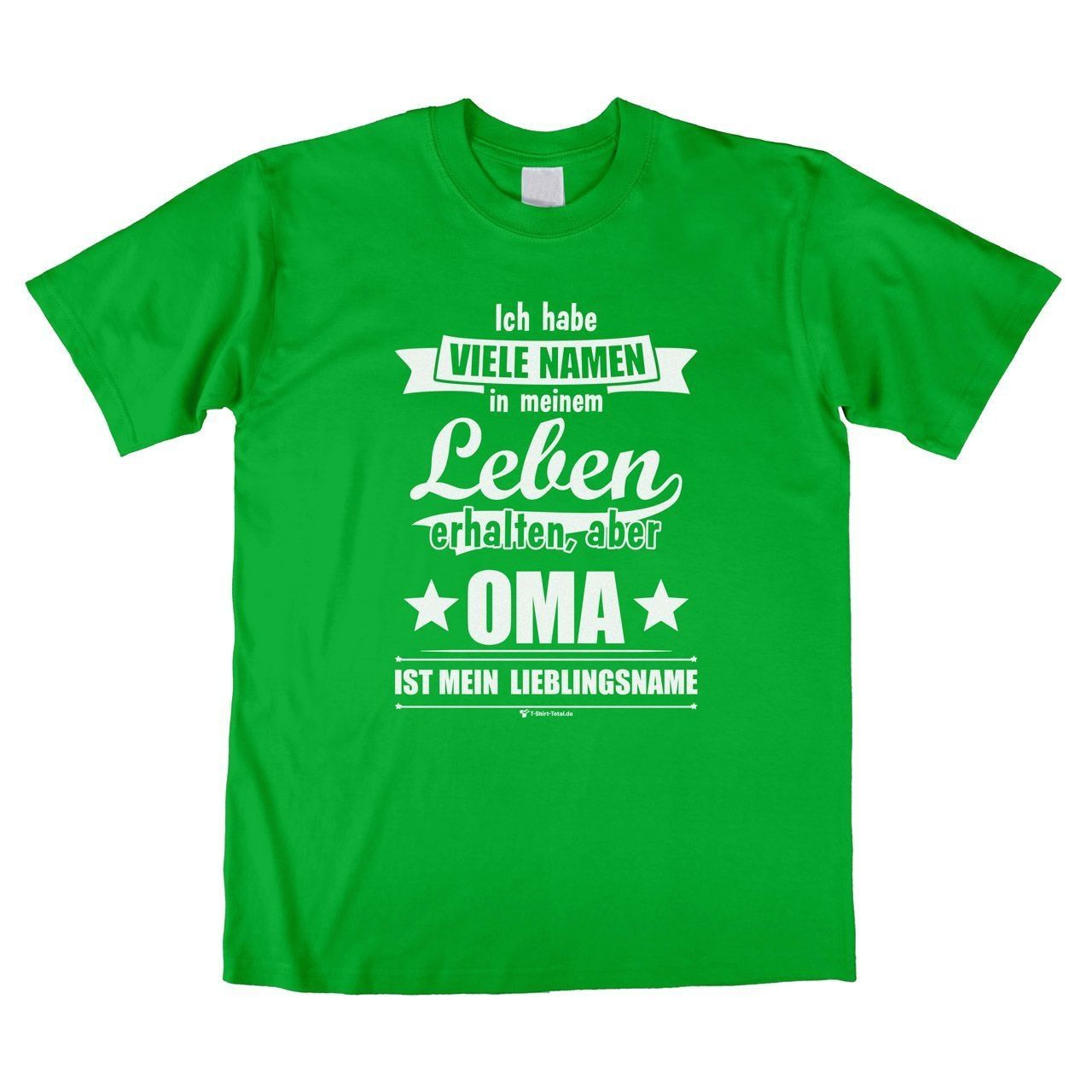 Lieblingsname Oma Unisex T-Shirt grün Medium