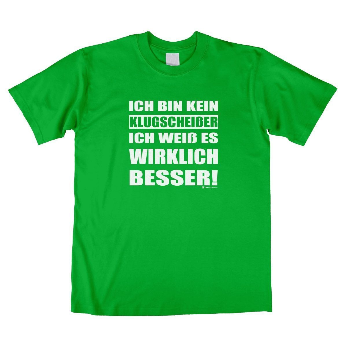 Klugscheißer Unisex T-Shirt grün Large