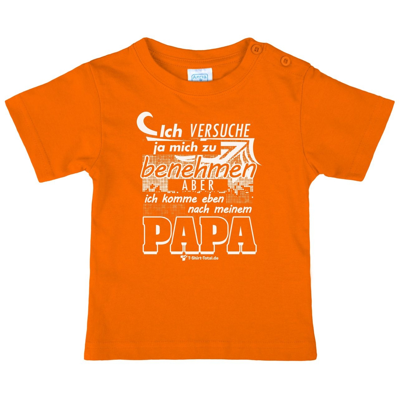 Komme nach Papa Kinder T-Shirt orange 92